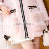 Winter Women's Long Natural Real Wool Sheep Shearling Coat Plus Size Jacket With Hood Genuine Fox Fur Pockets thumbnail-5