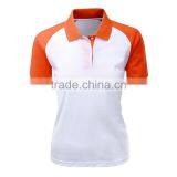 Women Plain Style Custom Cheap Dry Fit Latest Design Two Color Polo Shirt thumbnail-2