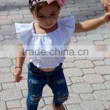 S17440A 2017 Wholesale Children Boutique Clothing Ruffle Outfit for Kids thumbnail-3