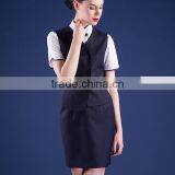 5 Colours Available Chantilly and Slim Fit Wholesale Formal Airline Uniforms of Women thumbnail-1