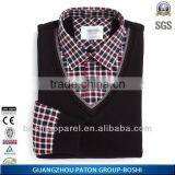 Latest Slim Fit Long Sleeve Plaid Shirts For Men Pictures Of Available Colors thumbnail-3