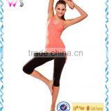 OEM Ladies Fitness Orange Yoga Tank Top Women Gym Sports Wear thumbnail-4