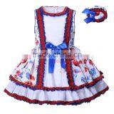 Girls Double Ruffle Dress Kids Frock thumbnail-1
