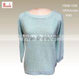 100%Acrylic Baisc Lady Sweater Fashion Dress Sweater thumbnail-1