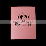 Paper Wedding Party Name Place Card Crown Pink thumbnail-2