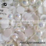 High Quality 6MM Pearl AB Epoxy Dome Studs for Clothing Wedding Dress Decoration thumbnail-1