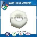 Made in Taiwan Black Nylon Metric Nylon Natural Finish Nylon Plastic Hex Nut thumbnail-3