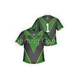 Customized Green Football Shirts Round Neck Soccer Team Uniforms Jersey Teamwear