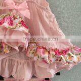 Boutique Newborn Girls Cotton Clothes Infant Toddler Babies Swing Top 2 Pieces Sets With Ruffled Bloomers IM-SS014 thumbnail-3