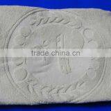 white hotel jacquard towel