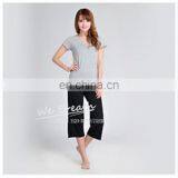 Women's Bamboo Jersey Spring Summer Pajama Lounge Pants 3/4 Length thumbnail-5