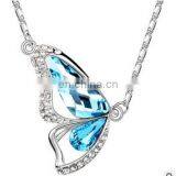 2017 New Fashion Crystal Plated Austrian Crystal Butterfly Necklaces & Pendants Jewelry thumbnail-1