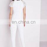 BS60006 CHINA WHOLESALE HOTTEST LADIES JUMPSUIT LACE CAP SLEEVE JUMPSUIT IVORY thumbnail-2
