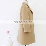 Fashion Women Winter Wool Coat With Long Sleeves thumbnail-3