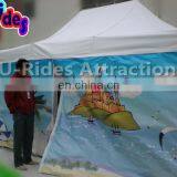 White Color Steel Frame Folding Tent With Printing thumbnail-1