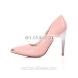 MCH-2389 New 2017 hot sale fashion white-collar OL metal cusp Pumps Shoes women pink thin 10cm high heel shoes ladies wholesale