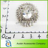 Fashion Crystal Rhinestone Silvery Metal Button