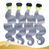 2015 new arrival 7a top quality Russian body wave virgin grey remy human hair weave