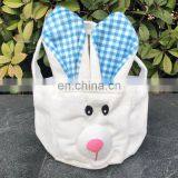 Cute Bunny Plush Easter Basket Rabbit Face Printed Various Colors Bunny Bag for Easter Day Easter Bunny Bucket thumbnail-6