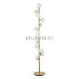Home Standing Light Decorative Indoor Glass Ball Floor Lamp Luxury Gold Wrought Iron Floor Lamp thumbnail-5