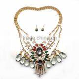 2015 Latest Cheap Alloy African Crystal Beads Jewelry Set, Crystal Jewelry Set Necklace and Earrings Jewelry Set thumbnail-4