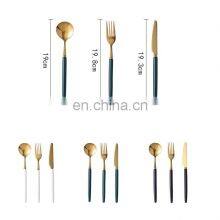 Tableware Professional Large Knife Gold Dining Gift Luxury Stainless Steel Cutlery Travel Set thumbnail-5