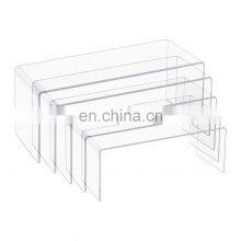 Desktop Acrylic Display Rack Clear Acrylic Display Risers
