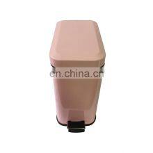 Decorative Luxury Rose Gold Color Soft Close Rectangle Foot Pedal Waste Bin Dustbin thumbnail-4