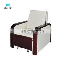 Factory Supply Price Wooden Hospital Reclining Luxurious Attendant Chair Attendant Chair Dialysis Chair With Wheels thumbnail-2