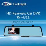 Rearview Mirror Universal Clip on Car DVR With 2-way Video Put +1080P