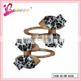 The most fashionable hair ribbon bow printed leopard boby hairpins for little girls (DW--0052)
