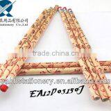 no Sharpening HB Lead Shrink Film Round Shape Natural Wooden Drawing Pencil With Red Eraser thumbnail-1