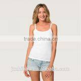 Hotsale Cheap White Plain Spaghetti Strap Tank Top for Ladies thumbnail-1
