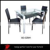 Custom Made Philippine Modern Glass Dining Table Chair Set thumbnail-1