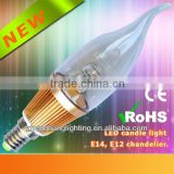 Hot New Product Candle Led Light 3W 360 Degree/ Filament Candle Led Light/360 Degree LED Filament Bulb/RoHS