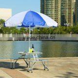 MDF Top Folding Aluminum Picnic Table Foldable Table and Chairs thumbnail-6