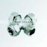 Brass Compression Male Cross for Pex al Pex Pipe Used for Both Cold and Hot Water. thumbnail-1