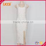 Customized Wholesale Women Evening Dress 2016 White One-piece Dress thumbnail-1