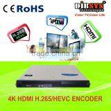 Superior Quality and Ultra-lowest Bitrate 4 Channel Advanced H.265 HEVC Encoder