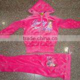 2014 Children Girls Fashion Velvet Sets Stock for Wholesale