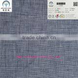 Hot Sale Blue Checks 100% Pure Linen Fabric 21*21 120gsm thumbnail-1