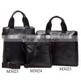 M3023 Top quality black business men messenger bag synthetic leather set bag for men