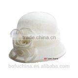 Ladies Church Hats New Fancy Sinamay Church Hats With Flowers thumbnail-3