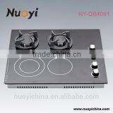 Promotion 10% Off! 4 Burner Built in Gas & Electric Glass Top Gas Stove NY-QB4091