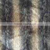 printed stripe fake fur fabric