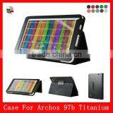 High Quality PU Leather,Stand Leather Case for Archos 97b Titanium 9.7 Inch Tablet pc Leather Case,Black