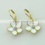 Wholesale Gold Chain Enamel Flower Rninestone Fashionable Jewelry Necklace Set thumbnail-2