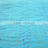 RTHKG-6 Traditional Handmade Purple Paisley Cotton Fabric Patchwork Gudri Throw Kantha Vintage Bedspread Wholesaler Jaipur thumbnail-5