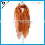 Heart Printed Orange Color Women Muslim Head Scarf thumbnail-1