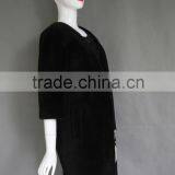 Hot Sale Embroidery Medium Sleeve Women Long Overcoat Shearing Sheep Fur Coat Parka With Real Lamb Fur Supplier's Choice thumbnail-2